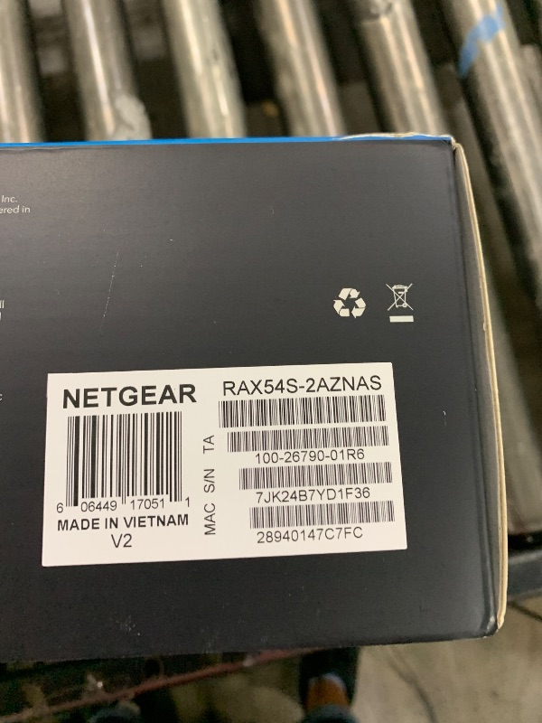 Photo 1 of NETGEAR Nighthawk 6-Stream Dual-Band WiFi 6 Router (RAX54S) – Security Features, AX5400 Wireless Speed, Up to 5.4 Gbps, Covers up to 2,500 sq. ft., 25 Devices - 1-Year Armor Subscription Included