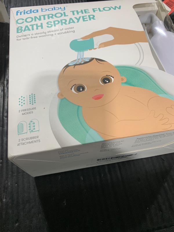 Photo 1 of Frida Baby Control The Flow Bathtub Sprayer Attachment for Baby Bathtub, Shower Head with Scalp Massager, Control Waterflow with 2 Pressure Modes