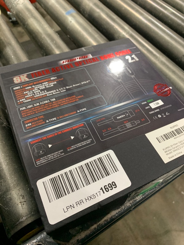 Photo 1 of RUIPRO 8K HDMI Fiber Optic Cable CL2 Rated 25 Feet 48Gbps 8K60Hz 4K120Hz Dynamic HDR eARC HDCP2.2/2.3 for RTX4080/4090/3080/3090, Xbox S/X, PS5/4, AVR, Projector, LG/Samsung/Sony TV