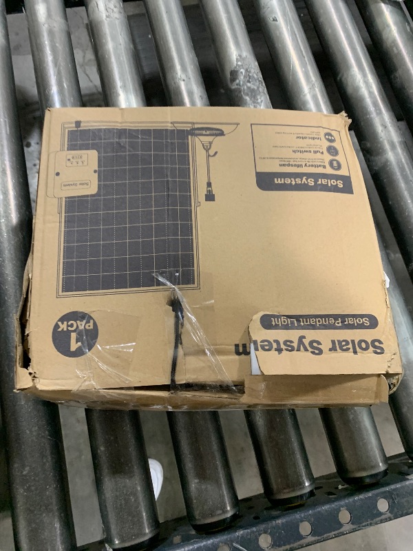 Photo 1 of APILAB Solar Shed Light Indoor Outdoor, 2000LM Daytime Available Pendant Light with Pull String, Dusk to Dawn, 3 Lighting Modes Solar Lights Indoor, IP65 Waterproof for Barn, Gazebo, Shop, Garage