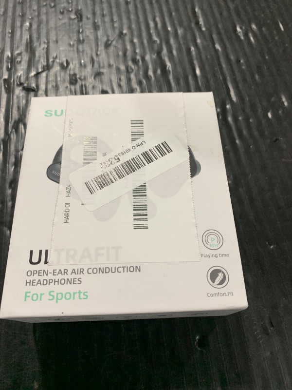 Photo 1 of SUDOTACK Ultrafit Wireless Open Ear Headphones, Up to 30 Hours Playtime Air Conduction Sport Earbuds, 5.3 Bluetooth Wireless Earphones with LED Display, Sweat-Proof for Workouts and Running(Black)