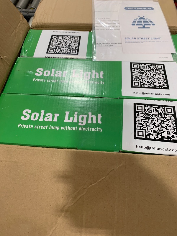Photo 1 of Solar Street Lights Outdoor Waterproof,6500K LED Dusk to Dawn Solar Light,260° Angle Flood light with Motion Sensor and Remote Control for Outdoor,Parking Lot, Courtyards,Parking Garages 6-Pack