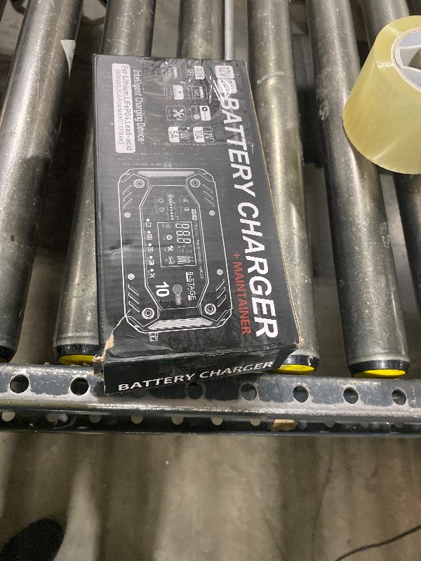 Photo 1 of Battery Charger 10-Amp 12V/24V Smart Trickle Charger for Car - Battery Maintainer Trickle Charger, and Automotive Battery Charger with Temperature Compensation for Car Truck Motorcycle Lawn Mower