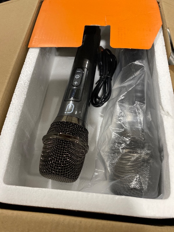 Photo 1 of Karaoke Machine, Portable Bluetooth 5.3 Speaker with 2 Wireless Microphones for Adults, PA System with Pitch Correction & Echo Adjustment, Supports TWS/TF Card/USB/AUX/Live for Home Party
