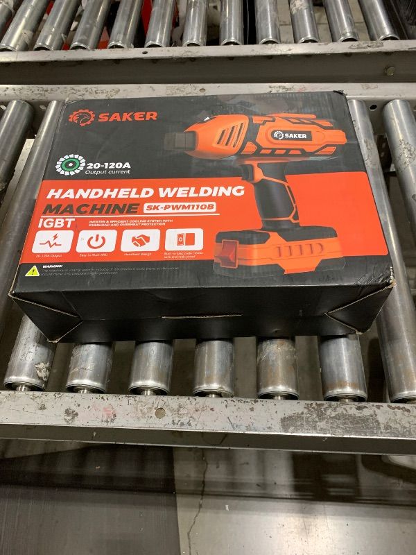 Photo 1 of Saker Portable Welding Machine,Welding Machine 110V with IGBT Inverter 5 Variable Current Adjustment, Portable Electric Welder Machine,Fits for 3/32" Wire Rods (Orange)