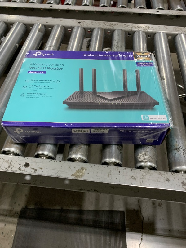 Photo 1 of TP-Link AX1800 WiFi 6 Router V4 (Archer AX21) – Dual Band Wireless Internet, Gigabit, Easy Mesh, Works with Alexa - A Certified for Humans Device, Free Expert Support
