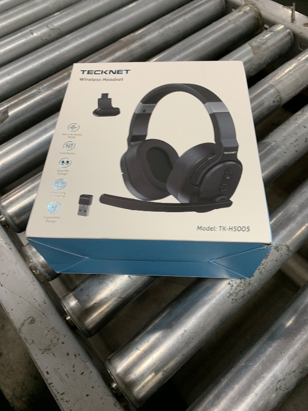 Photo 1 of TECKNET Bluetooth Trucker Headset, Single and Dual Ear Wireless Headset with Mic for Work Noise Cancelling, 50Hrs 3 EQ Music Modes Trucker Bluetooth Headphones for PC, Drivers, Office, Call Center