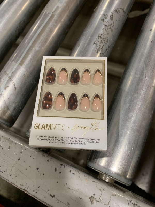 Photo 1 of Glamnetic x GLAMZILLA Press On Nails - KILLAZILLA | Short Almond Tortoiseshell Fake Nails with French Tips, Salon Quality | 15 Sizes - 30 Nail Kit with Glue