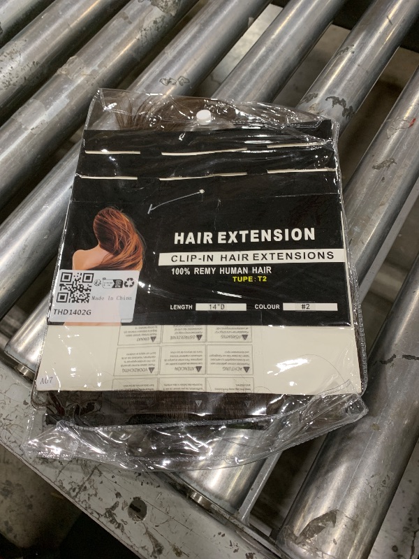 Photo 1 of S-noilite Clip in Human Hair Extensions Clip in Hair Extensons 100% Real Human Hair One Piece/5 Clips 3/4 Full Head-Thicker Standard Weft Straight Soft 14 Inch/75g (#02 Dark Brown)