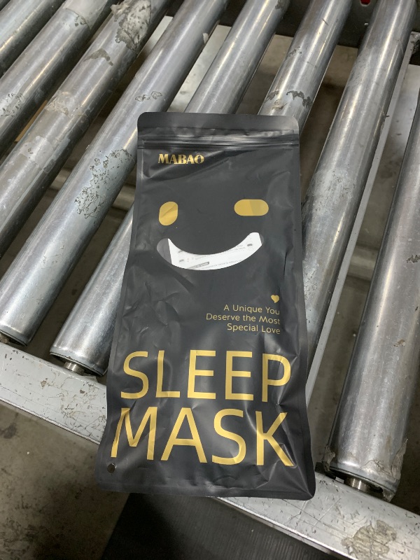 Photo 1 of MABAO Sleep Mask for Side Sleeper, Eye Mask for Sleeping Women Men, 3D Contoured Cup No Eye Pressure 100% Light Blocking Sleeping Mask with Adjustable Strap Night Blindfold Flight, Travel, Nap, Black