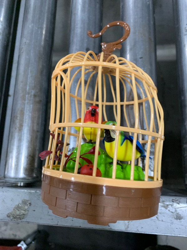 Photo 1 of HWD Voice-Activated Induction Birds Birdcage Toy, Talking Chirping Fluttering Parrot Birds Toys Gifts for Baby Toddler Kids Children (A)