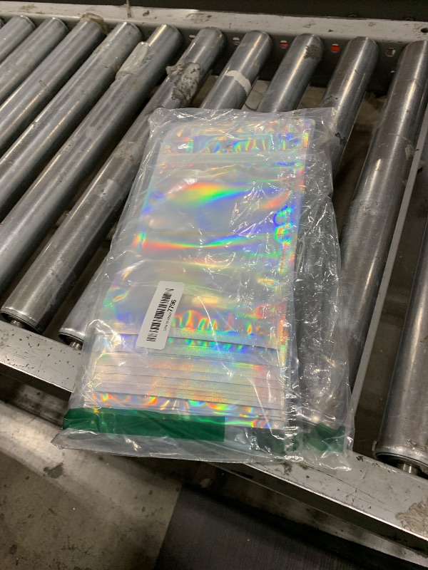 Photo 1 of 100pcs 6x9 inch Holographic Resealable Packaging Bags for Small Business Supplies- Cute Small Plastic Color Smell Proof Ziplock Foil Pouch Baggies for Lip Gloss Soap Party Food Storage