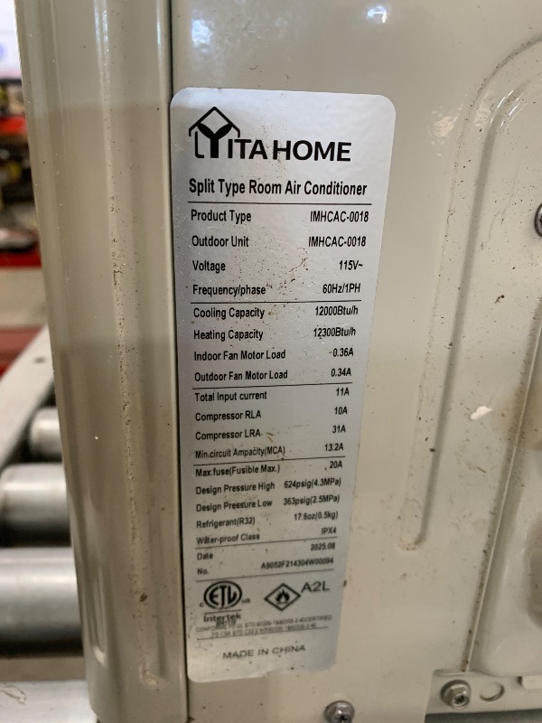 Photo 1 of YITAHOME SPLIT TYPE ROOM AIR CONDITIONER