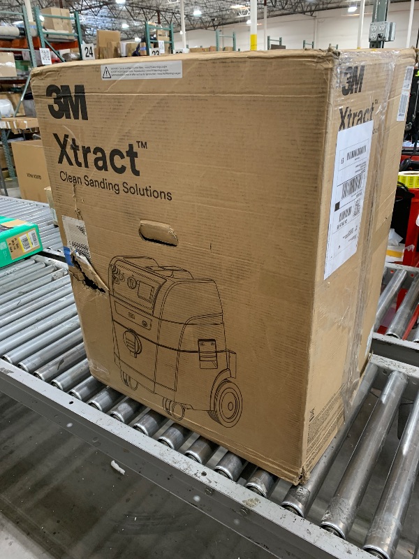 Photo 1 of 3M Xtract Portable Dust Extractor, 64256, 9 Gallon/35 Liter, Industrial Vacuum with Automatic Filter Clean Without Flow Stoppage, HEPA Filter, Compatibility with Pneumatic and Electric Sanders , Black