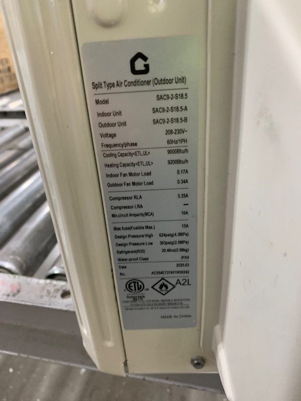 Photo 1 of 9000 BTU Mini Split Air Conditioner Heat Pump System, 17 SEER Energy Saving 115V Ductless Split AC Unit, WiFi Enabled Smart Technology, Cools Up to 550 Sq.Ft, Quiet Operation