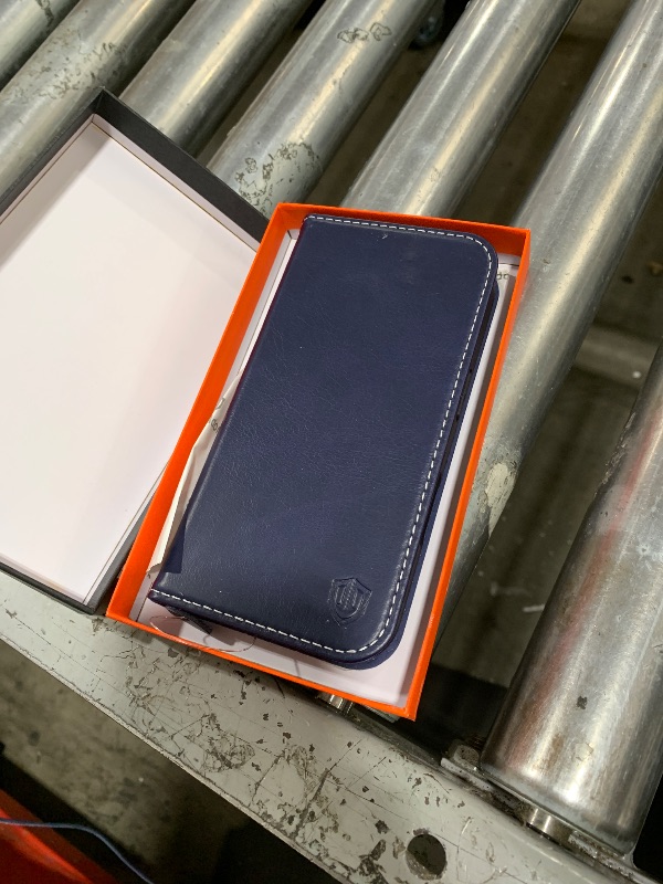 Photo 1 of SHIELDON Wallet Case for iPhone 17 Pro 6.3" 2025 | Genuine Leather | RFID Blocking | Credit Card Holder | Folio | Magnetic Closure | Kickstand | TPU Protective Phone Cover | Retro Dark Blue