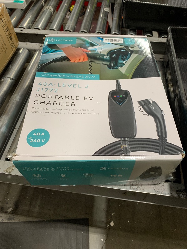 Photo 1 of Lectron Level 2 EV Charger - ETL Certified, 240V, 40 Amp, NEMA 14-50 Plug, 16 ft Extension Cord & J1772 Cable- Portable Electric Car Charger for J1772 EVs and Plug-in Hybrid Vehicles