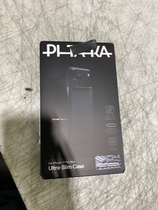 Photo 1 of pitaka for iPhone 17 Pro Max Case 6.9" with Camera Control Button, Compatible with MagSafe, Ultra-Slim Case with Caseless Touch Feeling, 600D Aramid Fiber Woven, Black/Grey(Twill)