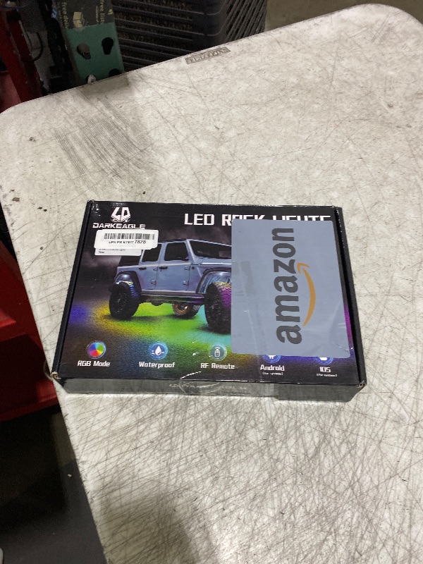 Photo 1 of LD DARKEAGLE 8Pods RGB LED Rock Lights Kit with APP/RF Remote Control, Upgraded Underglow Light Multi Zone Bright Neon Exterior Lights Multicolor 12V Waterproof for Trucks Jeep UTV ATV Golf Cart