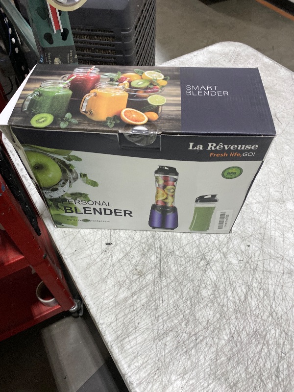 Photo 1 of La Reveuse Smoothie Blender Personal Size 300 Watts with 2 Pieces 18 oz BPA-free Travel Sports Bottles,Purple
