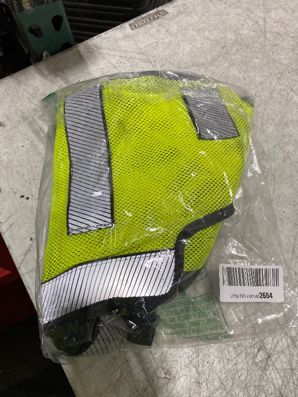 Photo 1 of Diamondback Hi-Viz 701 Yellow Tool Vest - Safety Tool Vest for Carpenters, Roofers & Electricians (X-Large)