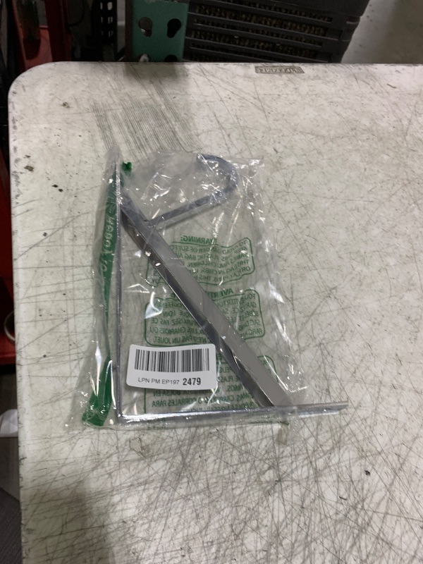 Photo 1 of John Sterling Shelf and Rod Bracket, Steel, Chrome (RP-0495-CH)