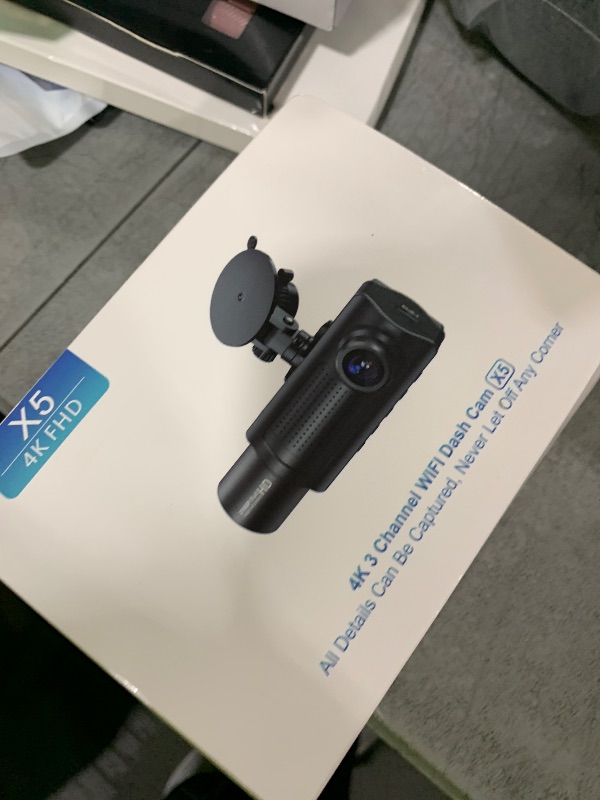 Photo 1 of Miden X5 4K WiFi Dash Cam Front and Rear Inside, 2160P+1080P+1080P FHD 3 Channel Dash Camera for Cars, 360° All Sides Dashcam, Free 64G SD Card, G-Sensor, WDR, Night Vision, 24H Parking Monitor