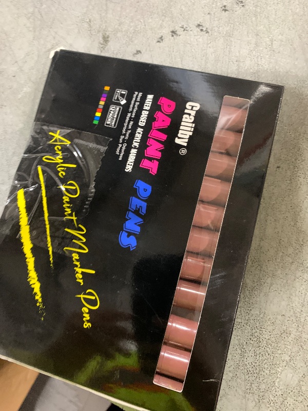 Photo 1 of Craiiby Brown Paint Pens Paint Markers - 12 Pack Permanent Quick Dry Waterproof Marker Pens for Rocks Wood Fabric Plastic Canvas Glass Mugs Metal Tire Stone