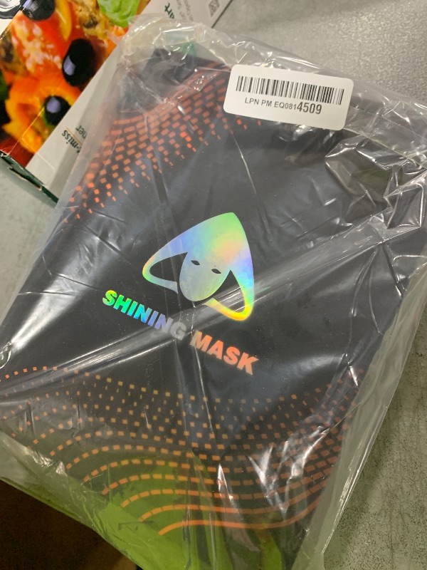 Photo 1 of MOYACA Led Mask with Voice Recognition Gesture Sensing, Light up Shining Mask with Programmable App Customize Patterns, Lighted Glowing Mask for Halloween Xmas Costume Party