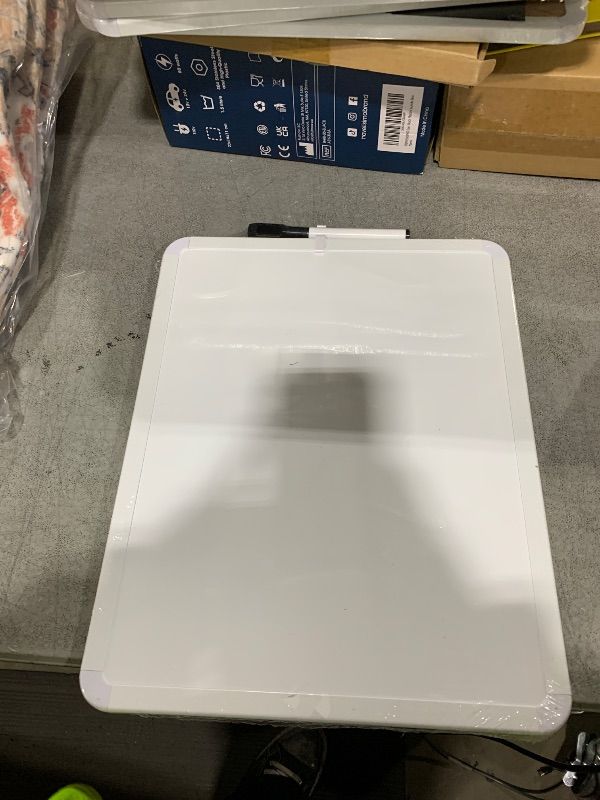 Photo 1 of Mr. Pen- Dry Erase Board, 14” x 11” with a Black Dry Erase Marker, Small Mini White Board for Students, White Frame, Includes Double Sided Tapes