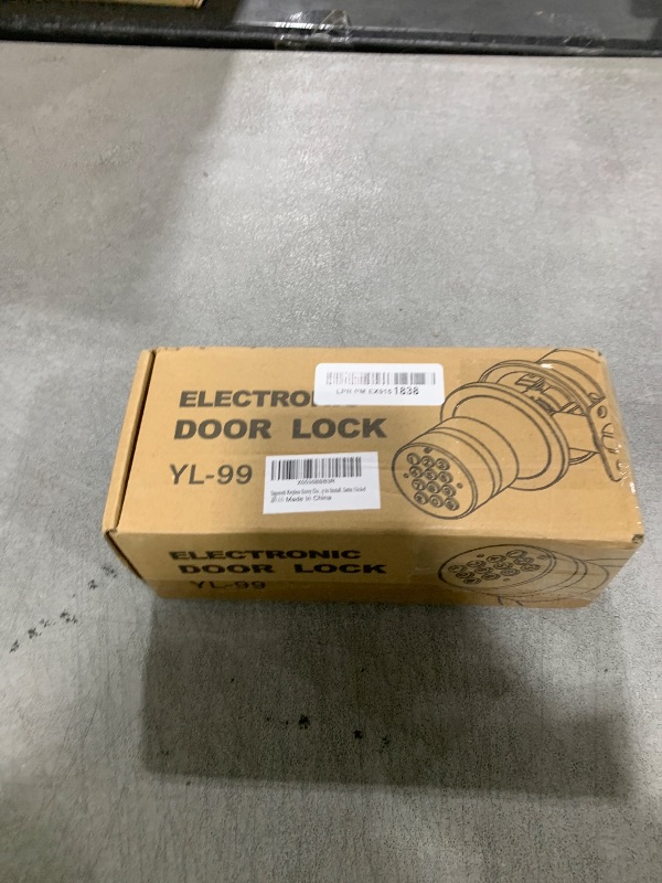 Photo 1 of Signstek Keyless Entry Door Lock, Door Knob with Keypad, Smart Code Door Lock, Mute Mode, Passage Function, Easy to Install, Satin Nickel
