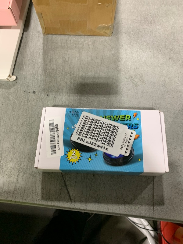 Photo 1 of BEAN LIEVE 2-Pack Game Buzzers - Super Bright 4-LEDs, Unique Sounds, Compact Portable & Lock Switch - Trivia Buzzer for Classroom, Family Feud - Teachers, Adults, Kids (Buzzers for Trivia Games)