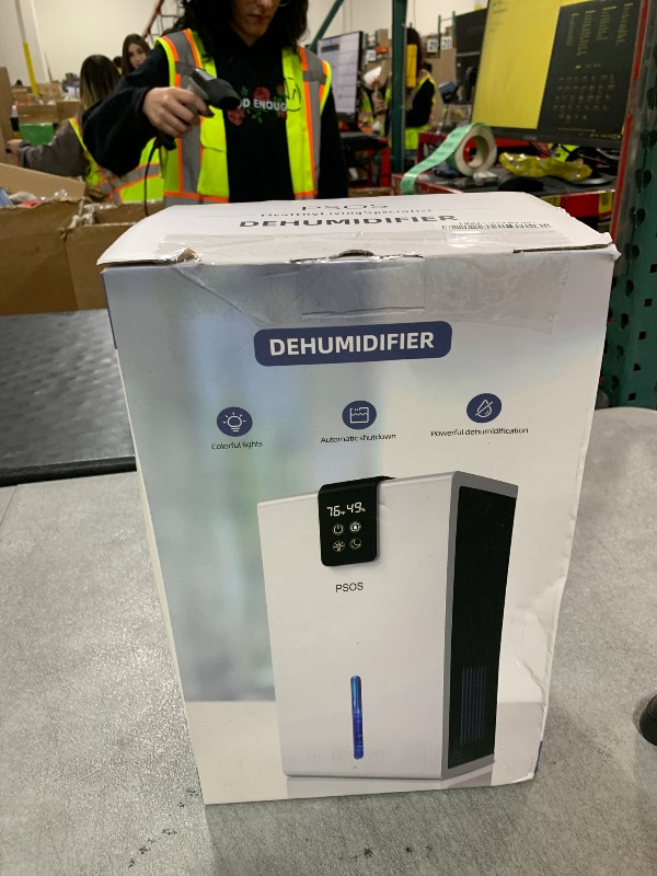 Photo 1 of Dehumidifier for Home, 98OZ Tank Water,(1000 sq.ft) Dehumidifier for Bathroom,Badroom,Basement,with Auto Shut Off, 7 Color LED,White