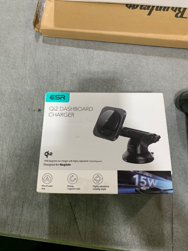 Photo 1 of ESR for Qi2 15W MagSafe Car Mount Charger, for MagSafe Car Charger, Suction Cup Magnetic Wireless Car Charging, Dashboard Car Phone Mount for iPhone 17/16/15/14/13/12, S25, Pixel 10, Fast Charging