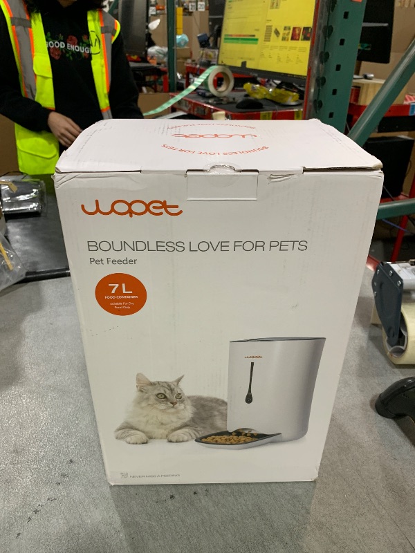 Photo 1 of WOPET Automatic Dog Feeder with Camera,7L Smart WiFi Cat Feeder Dog Food Dispenser,6-Meal Pet Feeder HD Camera for Voice and Video Recording APP Control