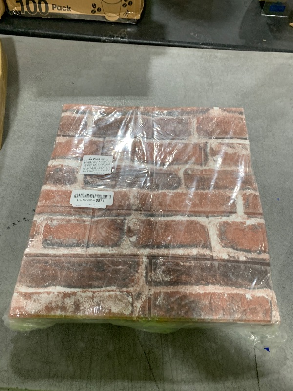 Photo 1 of 10PCS 3D Wall Panels Peel and Stick 3D Brick Wallpaper Peel and Stick Faux Stone Wall Panel Foam Brick Self-Adhesive Wallpaper (Red,10pcs)