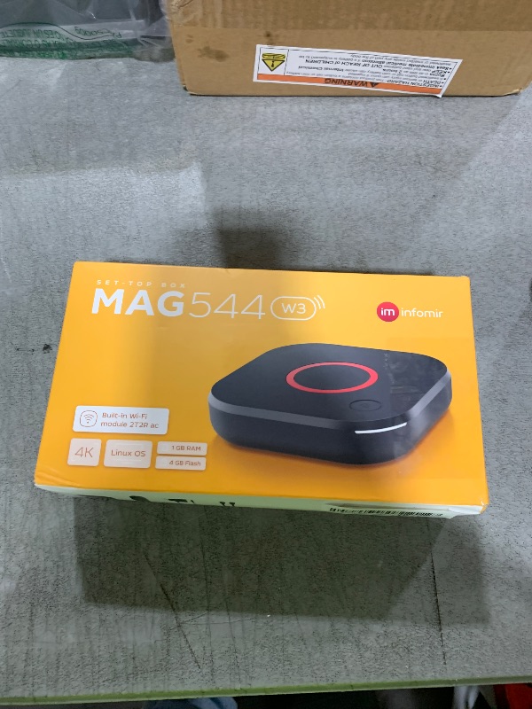 Photo 1 of Infomir *New* 2024 Genuine Mag 544W3 4K Linux 4.9 Box 1GB DDR4 RAM - Built-in Dual 2.4G/5G WiFi - Replacement for mag 524w3 and 424W3, Black