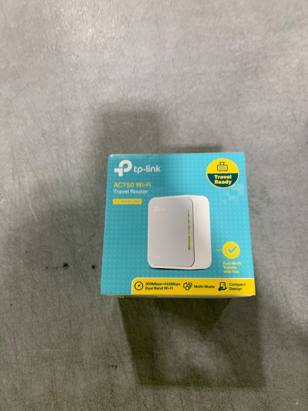 Photo 1 of TP-Link AC750 Wireless Portable Nano Travel Router(TL-WR902AC) - Support Multiple Modes, WiFi Router/Hotspot/Bridge/Range Extender/Access Point/Client Modes, Dual Band WiFi, 1 USB 2.0 Port