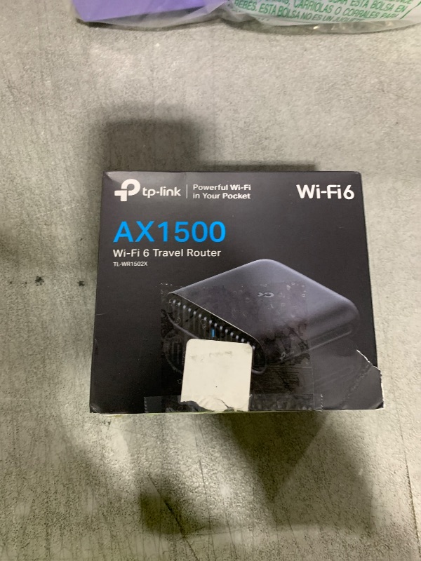 Photo 1 of TP-Link Ultra-Portable Wi-Fi 6 AX1500 Travel Router TL-WR1502X | Easy Public WiFi Sharing | Hotel/RV/Travel Approved | Phone WiFi Tether | USB C Powered | Multi-Mode | Tether App | Durable Design