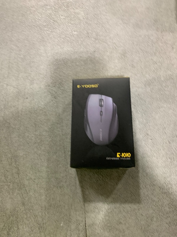 Photo 1 of E-YOOSO Wireless Mouse for Laptop, Portable Optical Computer Mouse, 6 Buttons, Cordless 2.4GHz with USB Receiver, 5-Level 4800 DPI, 18 Months Battery Life for PC Chromebook Windows Mac