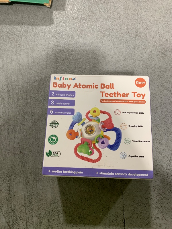 Photo 1 of Baby Montessori Sensory Teething Toy – Safe, Multi-Functional BPA-Free Silicone Teether Toy for Babies 0-12 Months – Vibrant Rattle for Teething Relief & Fun Play – Perfect Baby Toys for Boys & Girls