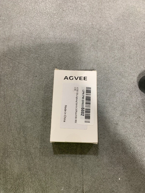 Photo 1 of AGVEE 0.3ft Fixed / 2.3ft Extend USB-A to Lightning Charger Cable Mountable One Way Retractable 2.4A Fast Charging Cord, Pocket-Sized for iPhone 14 13 12 11 XS, Desk Organizer, Black
