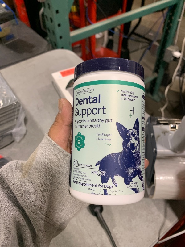 Photo 1 of ***BB 06/2027
Veterinary Formula Dental Health Supplement for Dogs – Vet-Formulated Chews with EpiCor® & Kelp – Smart Vitality Supports Plaque, Tartar, Breath & Oral Health, 60 Soft Chews