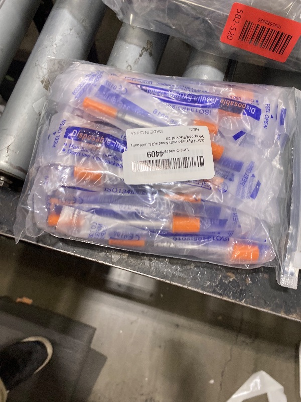 Photo 1 of 0.5ml Syringe with Needle,31G 0.5cc 5/16 Inch 8mm Needle and Syringe,Individually Wrapped,Pack of 30