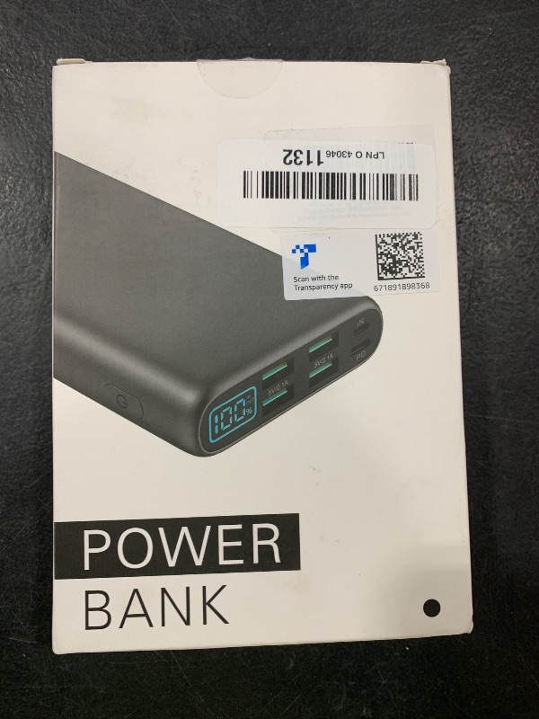 Photo 1 of Portable Charger 38800mAh,LCD Display Power Bank,5 USB Outputs Battery Pack Backup, USB-C in&out Dual Input Phone Charging Compatible with iPhone 16/15/14/13 Pro/12,Android Samsung Galaxy Pixel Nexus
