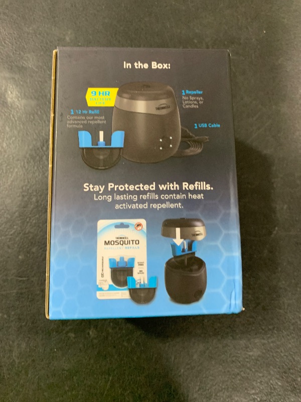 Photo 1 of Thermacell Mosquito Repeller E-Series Rechargeable with 20' Mosquito Protection Zone; Up to 9-Hr Battery Life; Includes 12-Hr Refill; Flame or Scent; DEET-Free Bug Spray Alternative