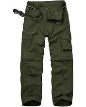Photo 1 of Mens Hiking Pants Convertible Quick Dry Zip Off UPF Lightweight Fishing Travel Camping Safari Pants,Army Green,36