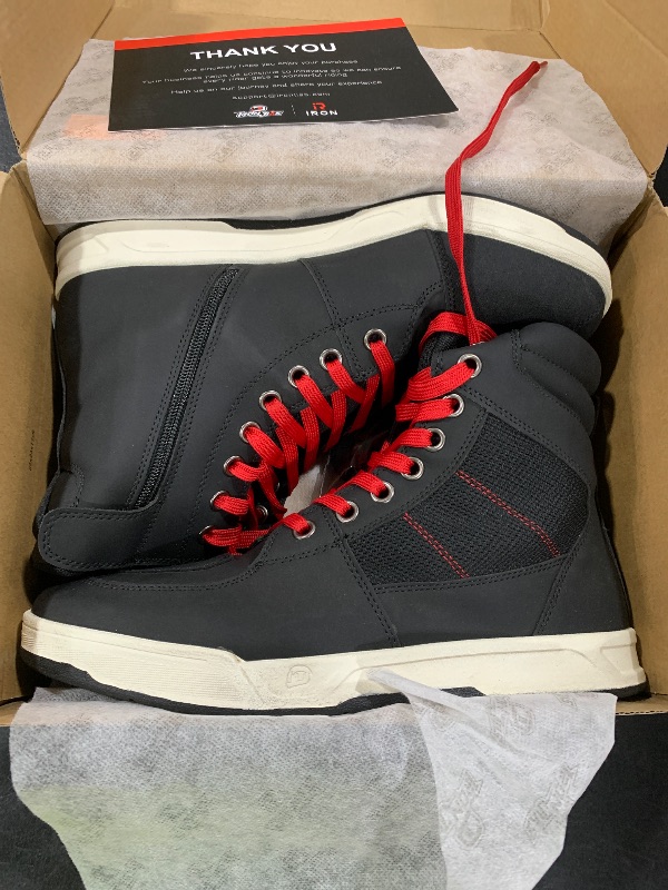 Photo 1 of BORLENI Motorcycle Riding Shoes Road Street Motocross Protective Boots for Men, Casual Breathable Powersports Shoes