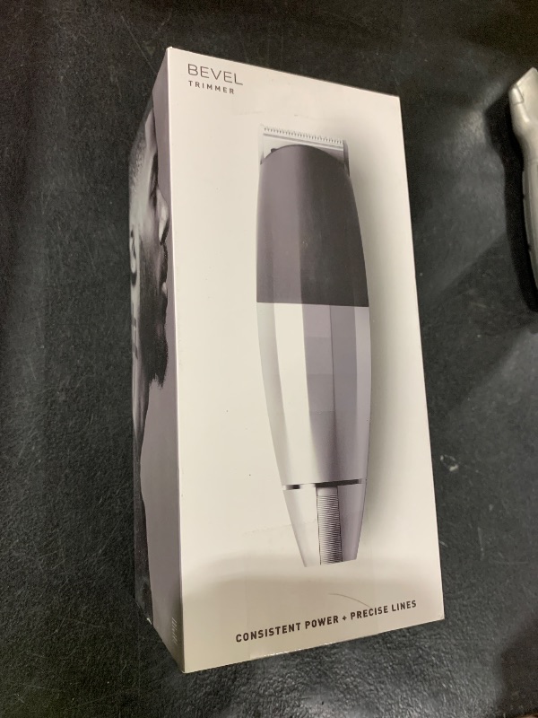 Photo 1 of Bevel Beard Trimmer for Men - Cordless Trimmer, 6 Hour Rechargeable Battery Life, Tool Free Adjustable Zero Gapped Blade, Barber Supplies, Mustache Trimmer, Silver