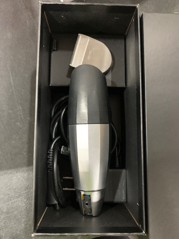 Photo 1 of Bevel Beard Trimmer for Men - Cordless Trimmer, 6 Hour Rechargeable Battery Life, Tool Free Adjustable Zero Gapped Blade, Barber Supplies, Mustache Trimmer, Silver